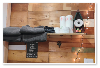 The bathroom in one of our cabins