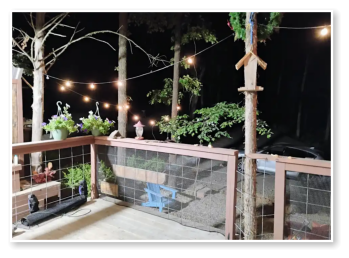 The deck on one of our cabins