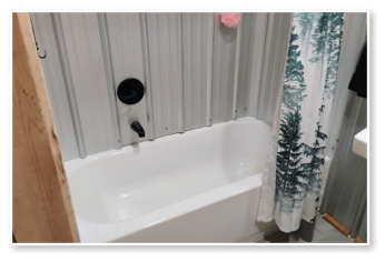 The bathtub in one of our cabins