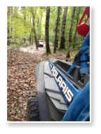 A picture of a sxs on the buckhorn trails