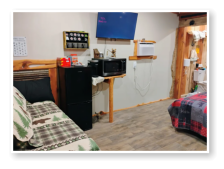 A living room in one of our cabins