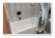 The bathtub in one of our cabins